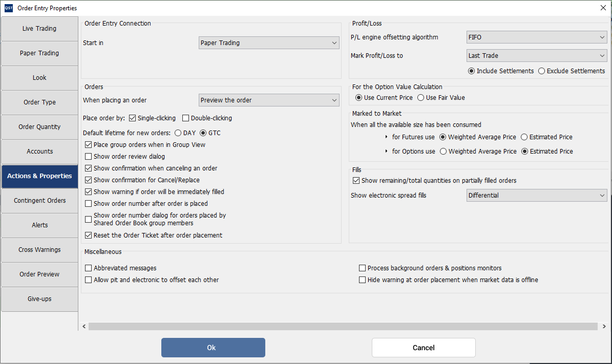 Quick Screen Trading Professional With Advanced Order Entry Properties